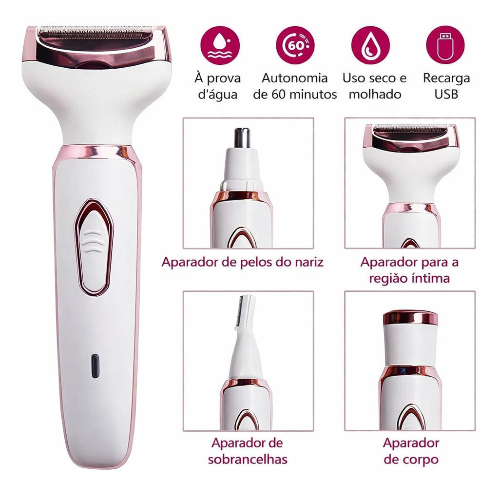 SmartDepil 4D Pro™ Depilador Multifuncional 4 em 1 Premium